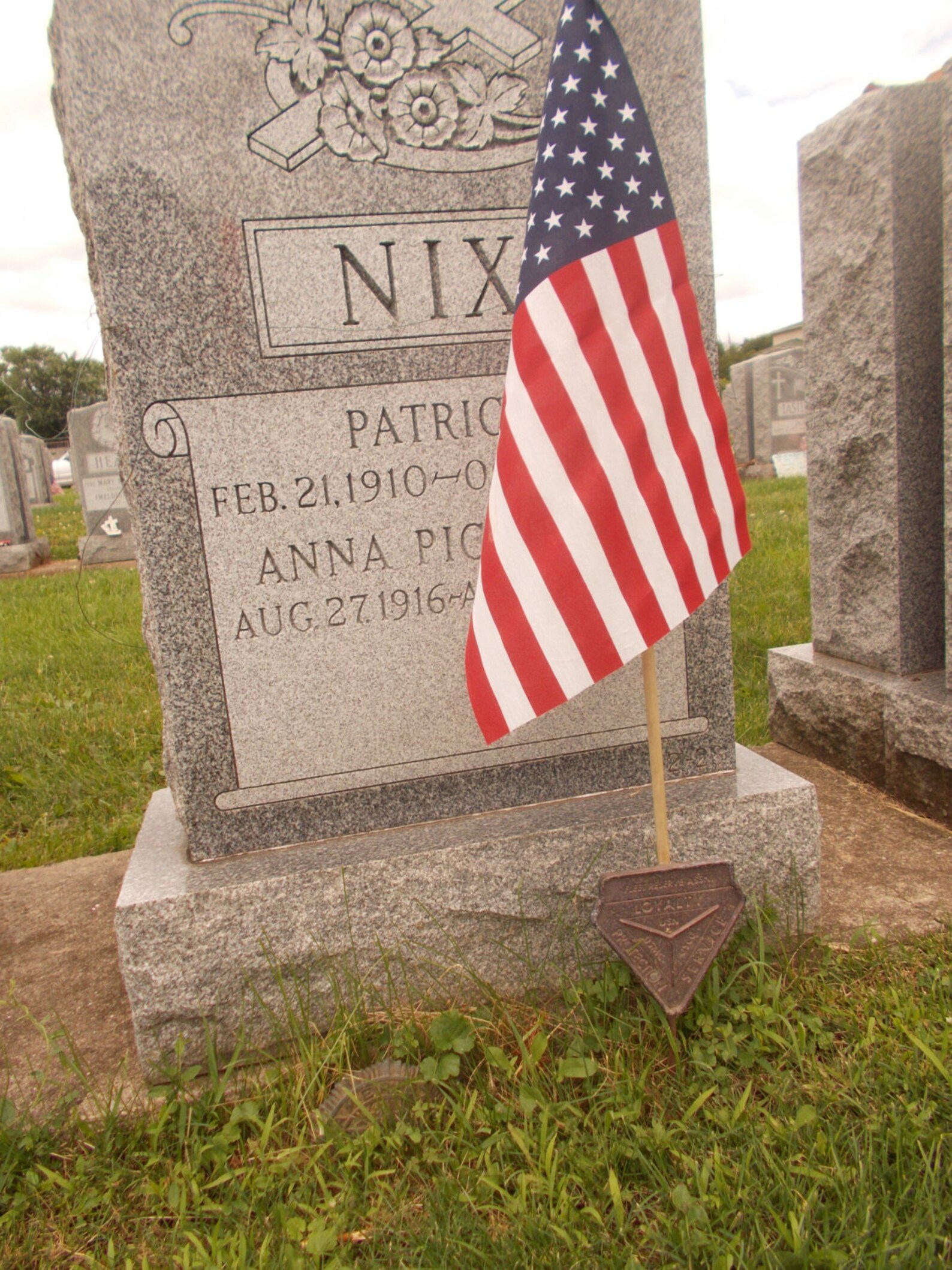 FRA Metal Grave Marker and Flag Holder Etsy