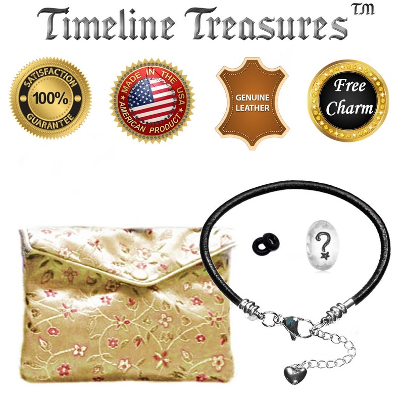 Steel Lobster Claw Clasp Black Leather Charm Bracelet For Women Fits European Style Charms