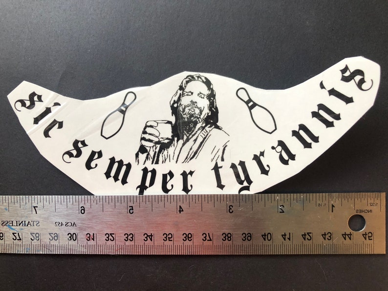 SIC SEMPER TYRANNIS Big Lebowski Temporary Tattoo Gothic Etsy