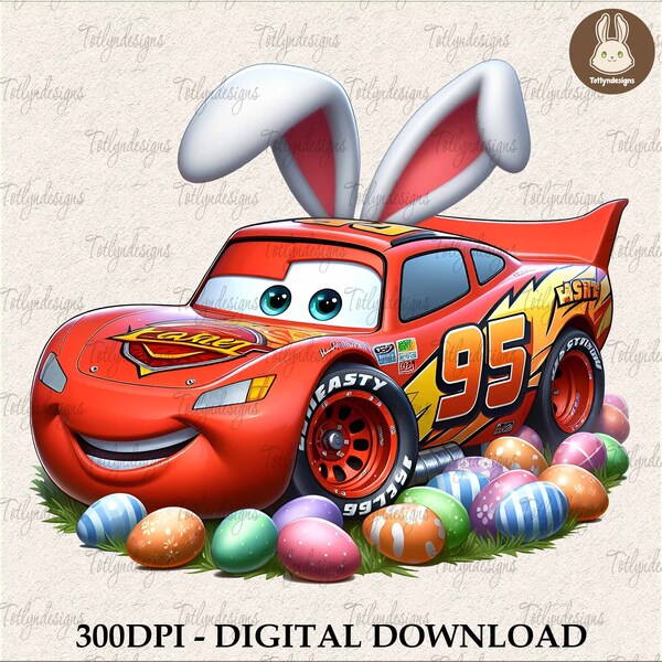 Cartoon Easter Car PNG, Funny Easter Png, Easter Kids Shirt Png, Trendy Easter Png, Happy Easter Png, Friend Peeps Png, Digital Download