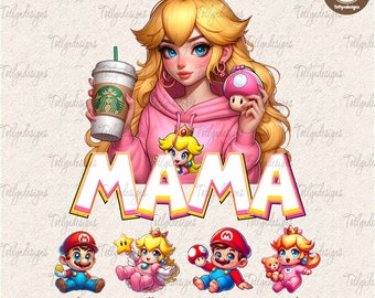 CUSTOM Super Princess Mother And Kid Png, Happy Mother’s Day Png, Mother’s Day Custom Kid Name Png, Digital Design Download