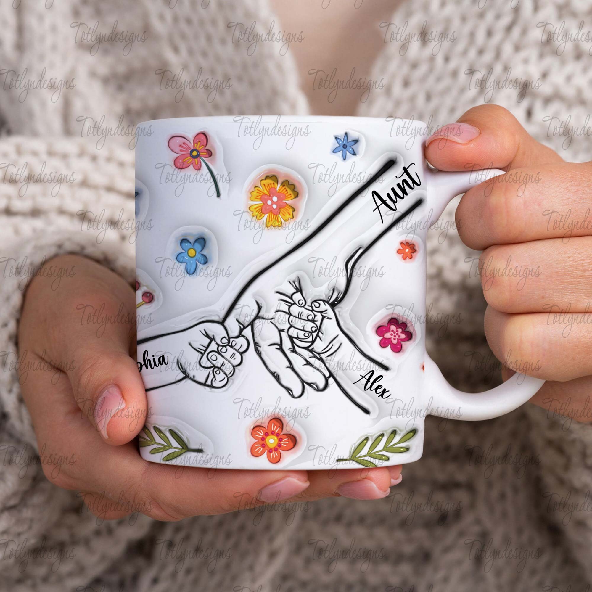 1-5 Paquete de diseño de taza de efecto inflado 3D personalizado ...