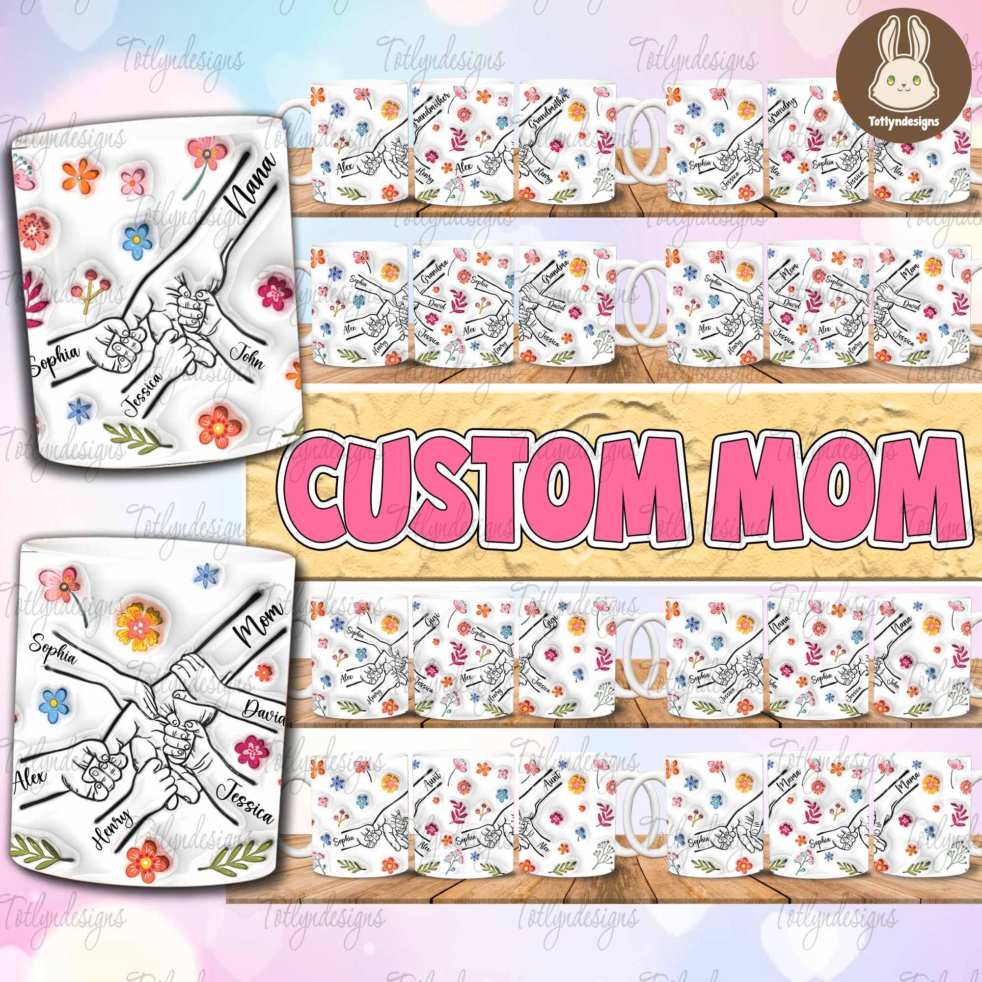 1-5 Paquete de diseño de taza de efecto inflado 3D personalizado ...