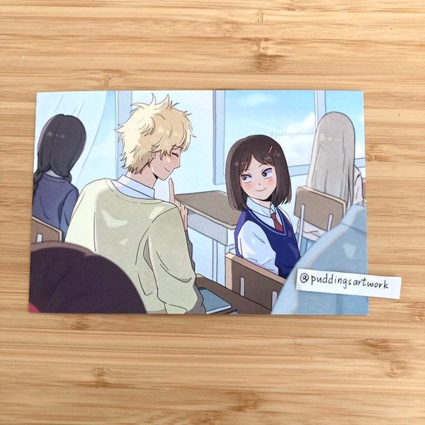 Skip and Loafer print 4 x 6 inch | kawaii anime couple print | Mitsumi Shima print | shojo manga print