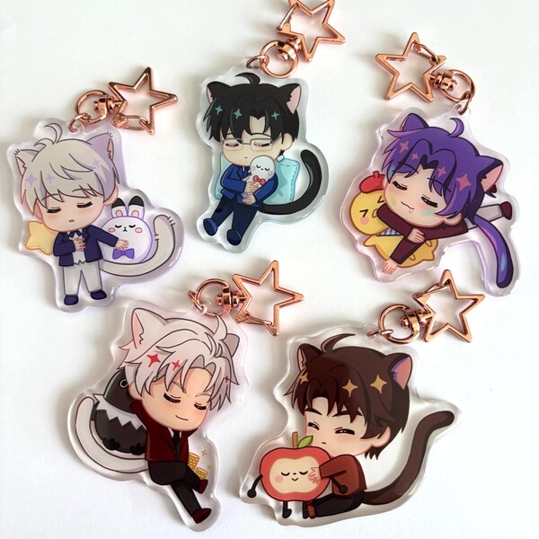 love and deepspace keychain 2.5 inch | LaDs keychain | Xavier | Zayne | Rafayel | Sylus | Caleb | deepspace boy keychain