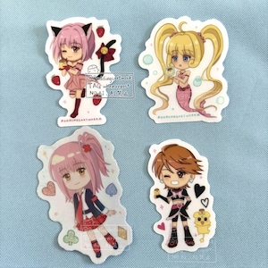 Magical Girl sticker set | 90s anime magical girl 2.5-3 inch pastel waterproof sticker | kawaii anime sticker