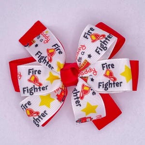 Firefighter hairbow-Firefighter bow-Firefighter headband-Firefighter baby band- Firefighter hairclip-Firefighter barrette-Firefighter clip