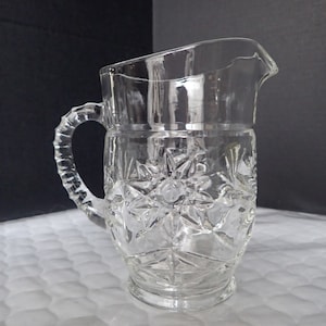 Anchor Hocking 5 1/4&quot; Crystal Prescut Clear Pint Pitcher