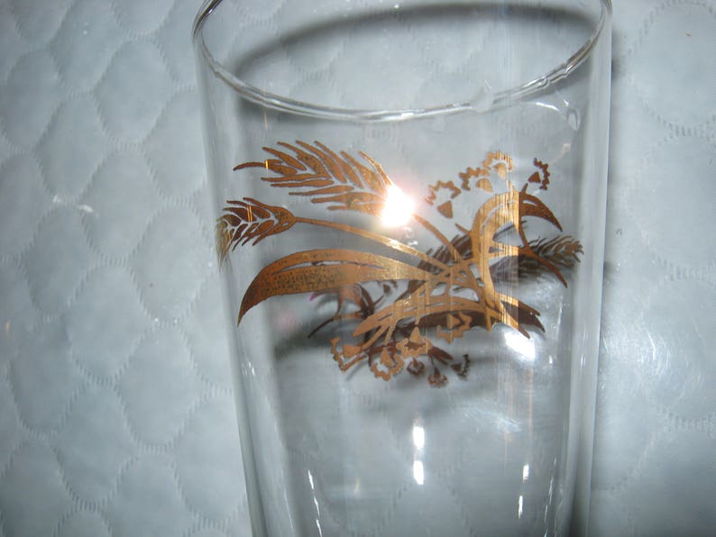 Gold Sheaf of Wheat 3 three Heavy Crystal Fluted 8 1/2 Etsy