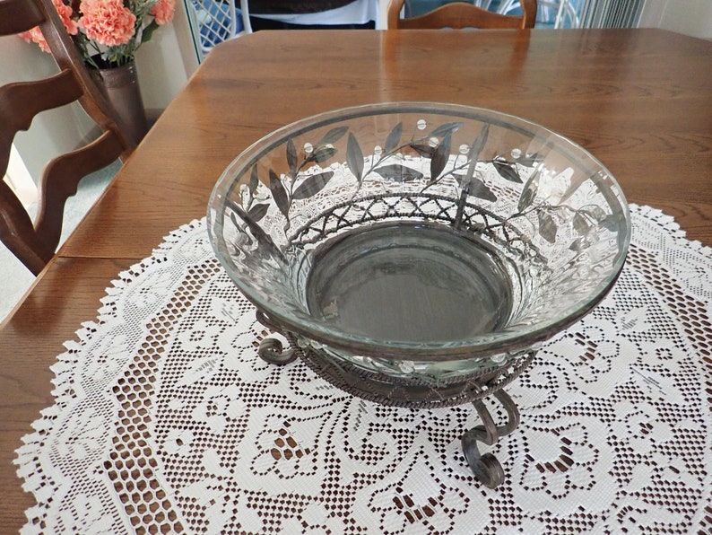 Partylite Garden Lites 3 Wick Holder With Glass Insert P8054B WROUGHT