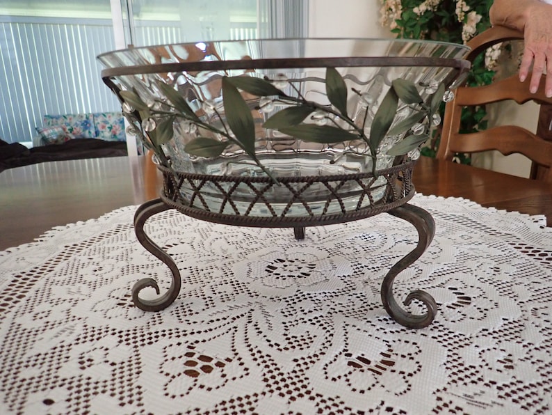 Partylite Garden Lites 3 Wick Holder With Glass Insert P8054B WROUGHT