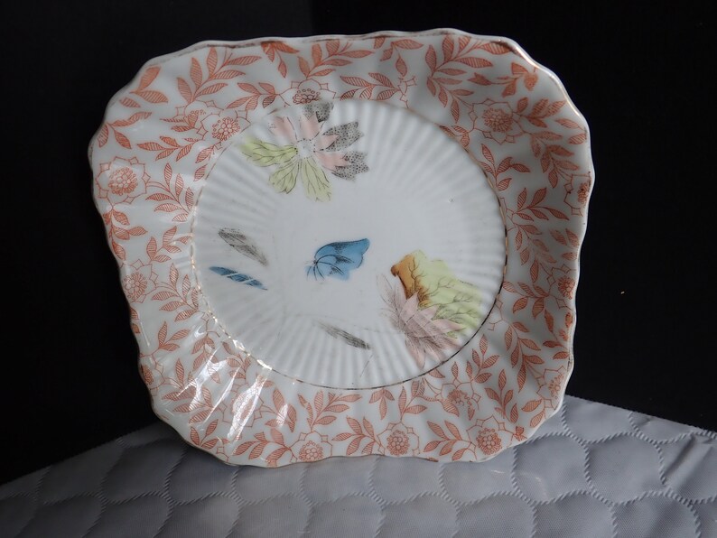 Floral Square 5 Bowl # on Bottom
