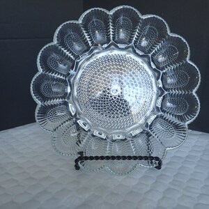 Indiana Glass Hobnail Clear Deviled Egg 11 1/4&quot; Plate