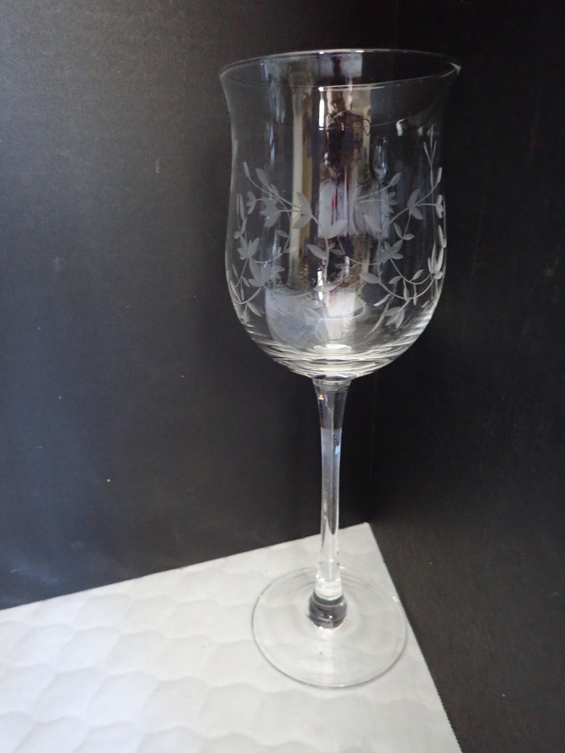 Lenox 8 7/8 Pair of Clear Crystal Tulip Wine Stemware Etsy