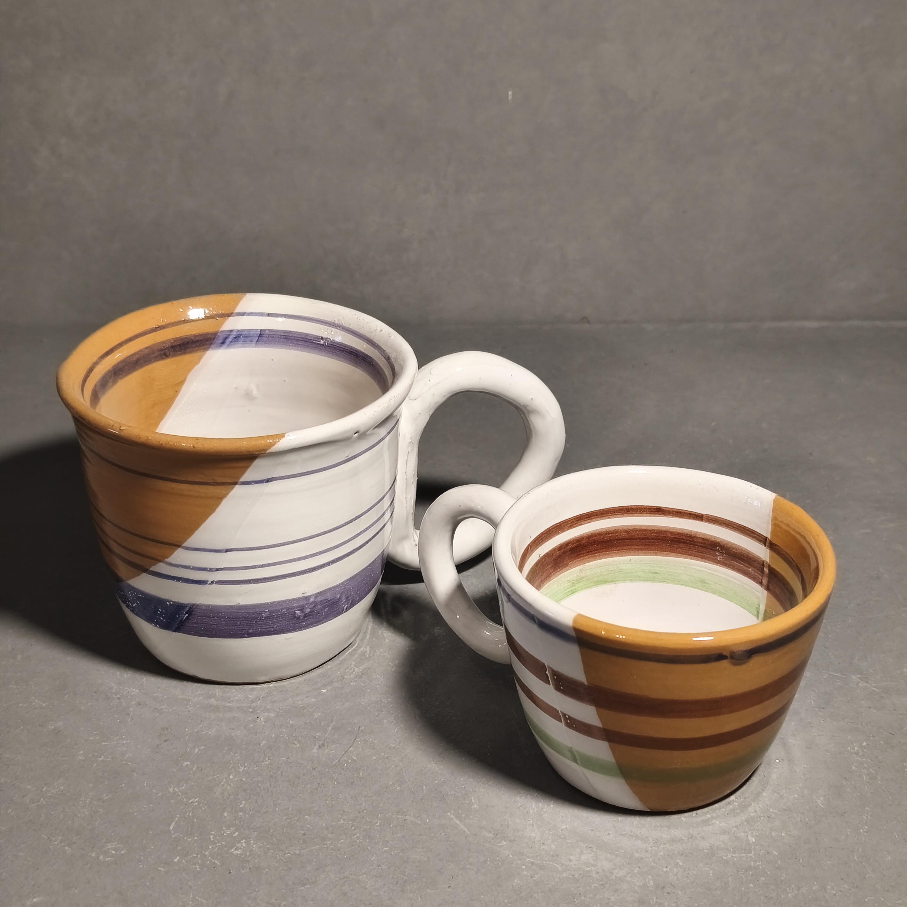 Tazza in ceramica fatta a mano tazza glassata alla crema