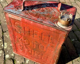 Shell vintage petrol can 1930s garage gas sign