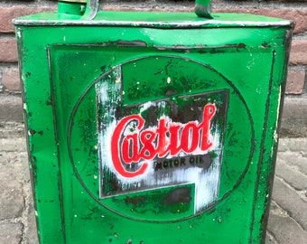Castrol vintage petrol can 1930s garage gas sign