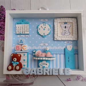 Picture newborn / quadretto nascita / benvenuto piccolino / fiocco nascita / pink baby / light blue baby (2)