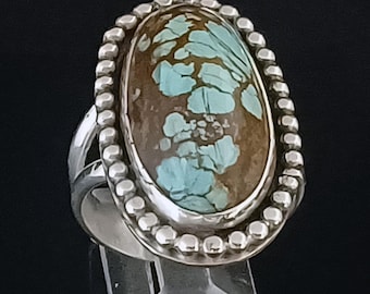 Turquoise and Silver Ring, Hand Made