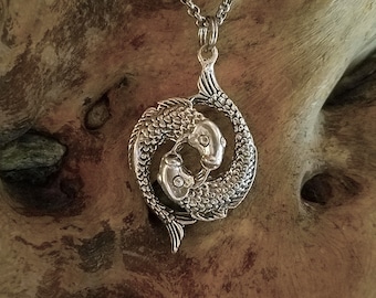 Zodiac Fish Pendant Silver Hand Made