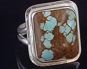 Nevada Turquoise and Silver Ring