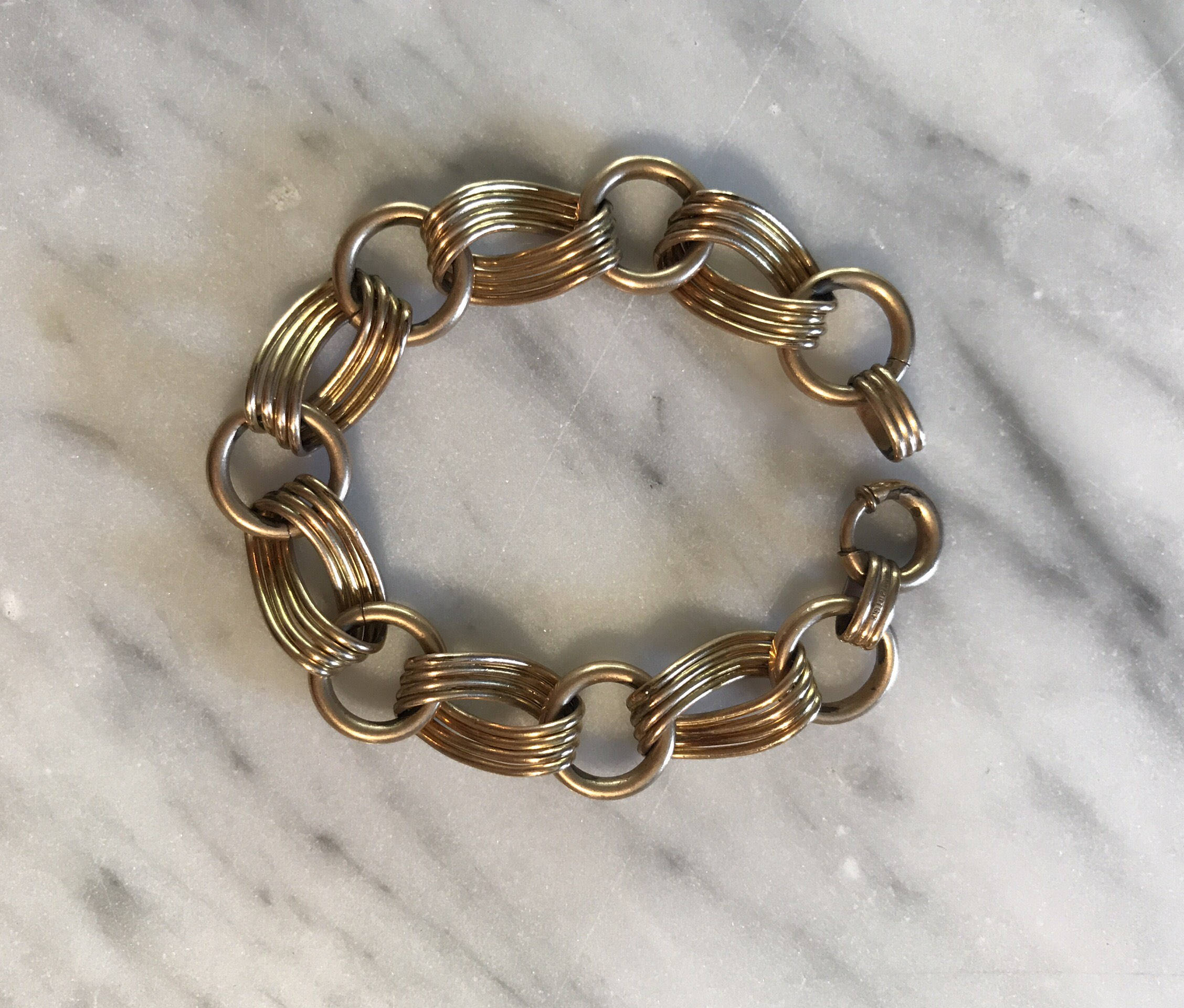 Vintage Link Style Bracelet Hallmark BB Binder Brothers Etsy