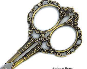 Victorian style floral scissors