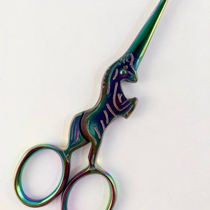 Purplish Bluish Greenish Goldish Unicorn Scissors
