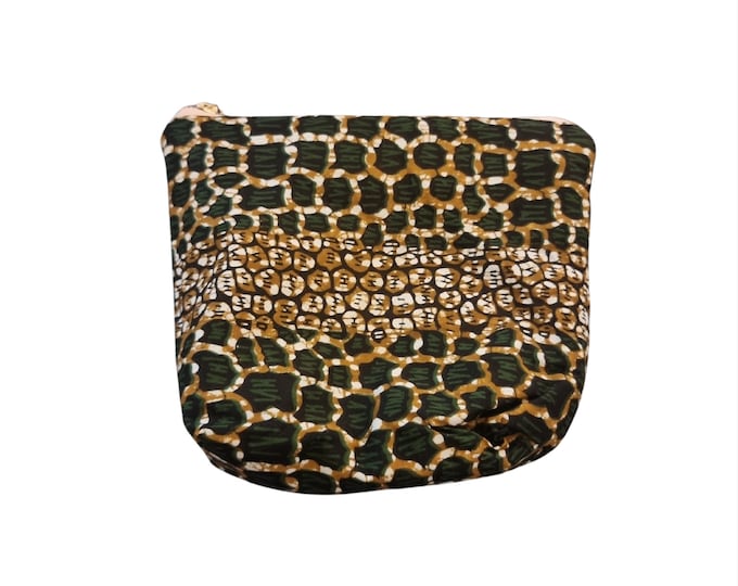 Waxprint purse. African print bag. Toiletry bag. Coin purse. Pouche for makeup. Organizer for shopper bag. Wax boho pochette. Ankara batik.