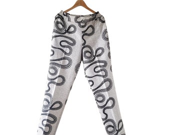 African Wax Print Harem Pants, Boho Trousers, Drop Crotch Aladdin