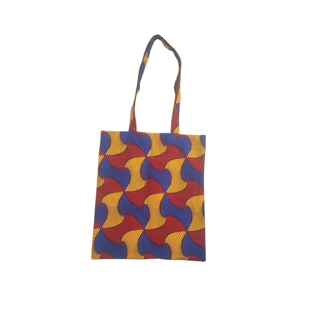 African Print Tote Bag. 100 Cotton. Shopping Bag. Waxprint Tote Bag