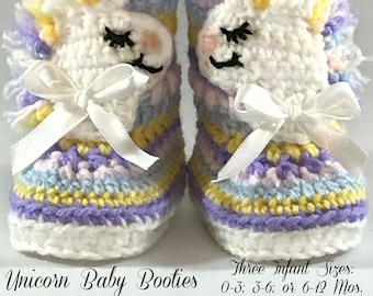 ALASKA UNICORN Baby Booties (Three Infant Size Options)