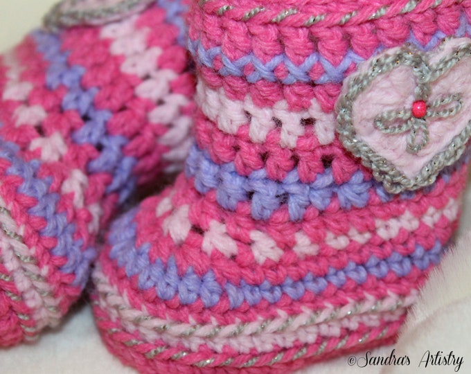 ALASKA PRINCESS Booties  (5 Infant Sizes)