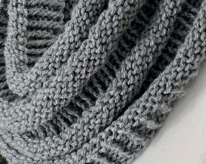 Knit CC Infinity Scarf Double-Wrap (60”Cirx9”W)