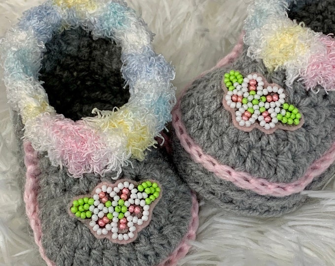 Beaded Baby Moccasins (3 Infant Sizes) Handmade and Designed