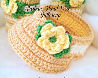 BUTTERCUP-Alaskan Floral Visor-One-size fits most Infants