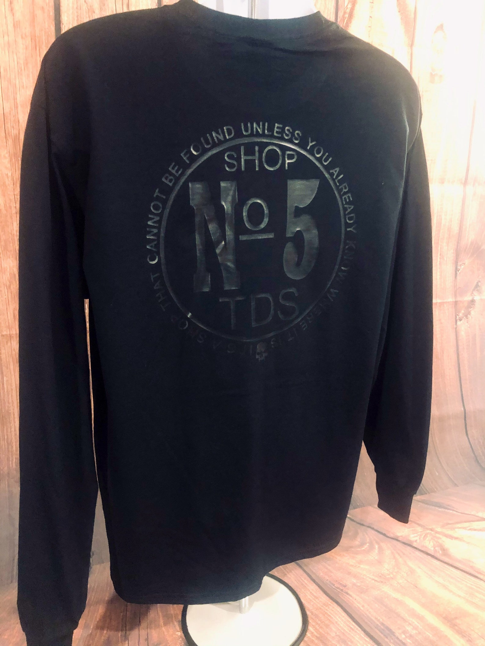 TDS Custom Logo Long Sleeve Tshirt With Black Logo. - Etsy