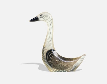 Abraham Palatnik Lucite Optic Art Swan Sculpture