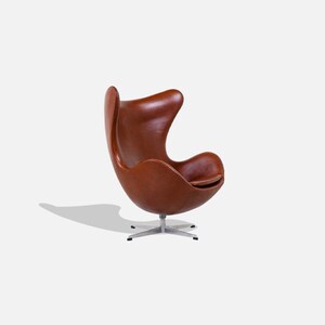 Faux leather egg chair on sale