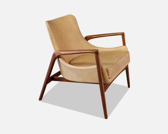 Ib Kofod-Larsen Teak & Leather Lounge Chair for Selig