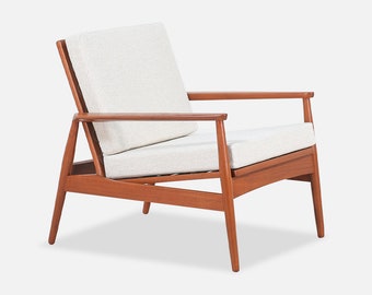 Danish Modern Sculpted Teak Lounge Chair