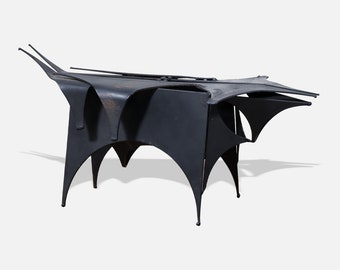 Mid-Century Modern Abstract Metal Bull Sculpture