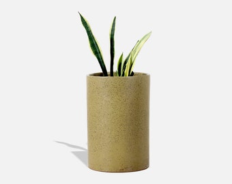 California Modern Pro Artisan Olive Green Stoneware Planter by David Cressey