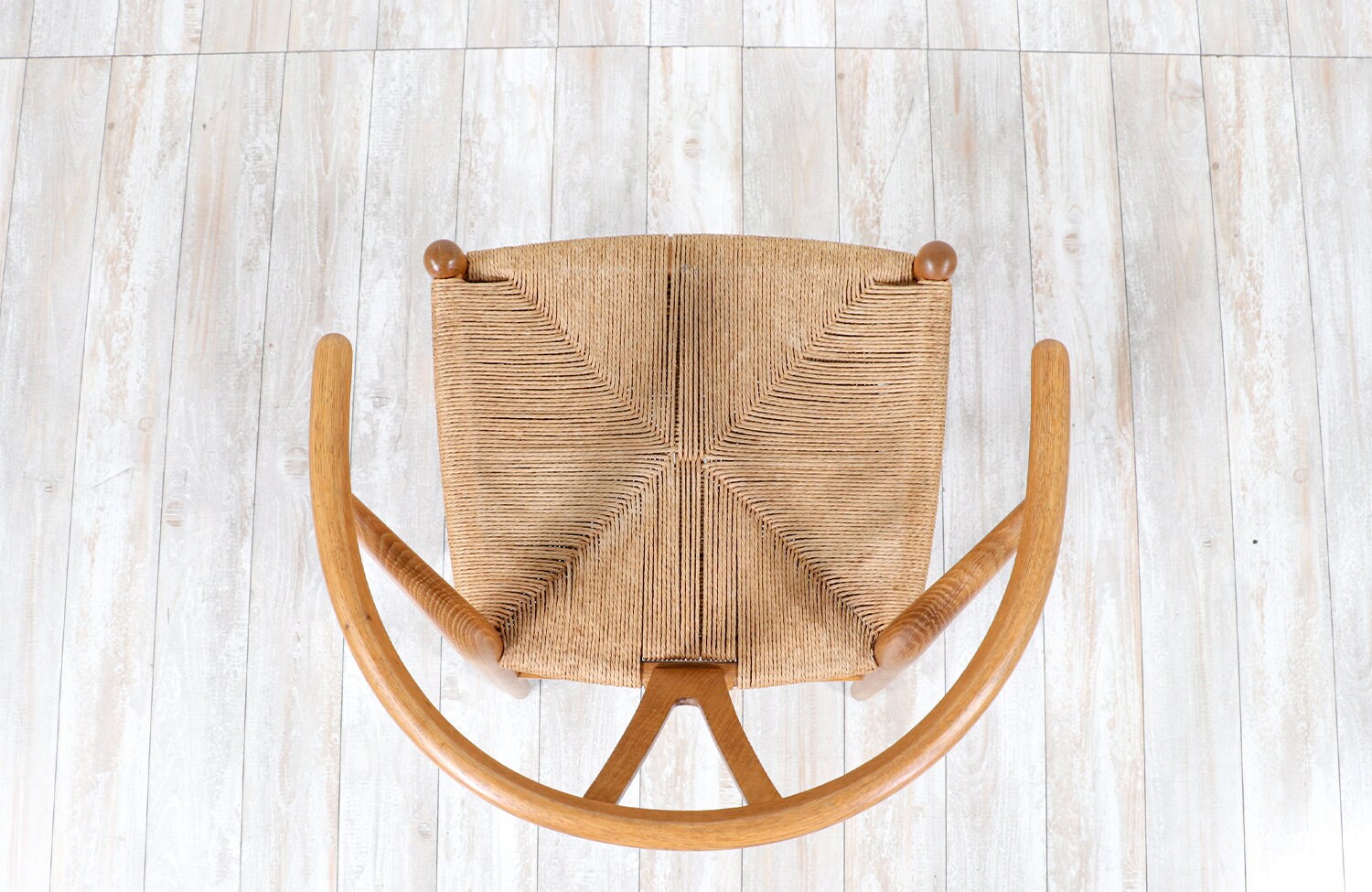 Iconic Hans J. Wegner “wishbone” Oak Arm Chair for Carl Hansen