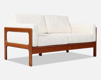 H.W. Klein Teak & Tweed Love Seat Sofa for Komfort