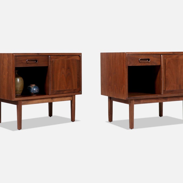 Jack Cartwright Walnut Night Stands for Founders Co.