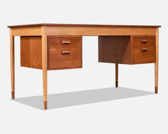 Børge Mogensen Teak & Oak Executive Desk for Søborg Møbler