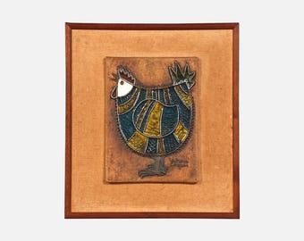 Victoria Littlejohn Ceramic Chicken Wall Plaque Art