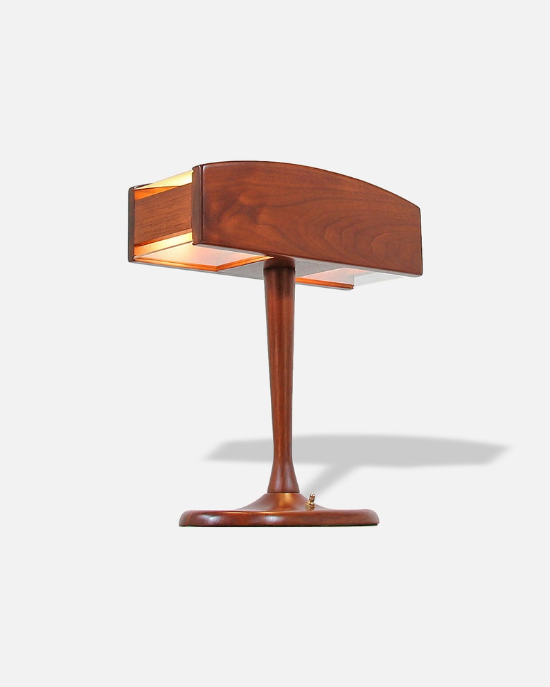 walnut desk lamp