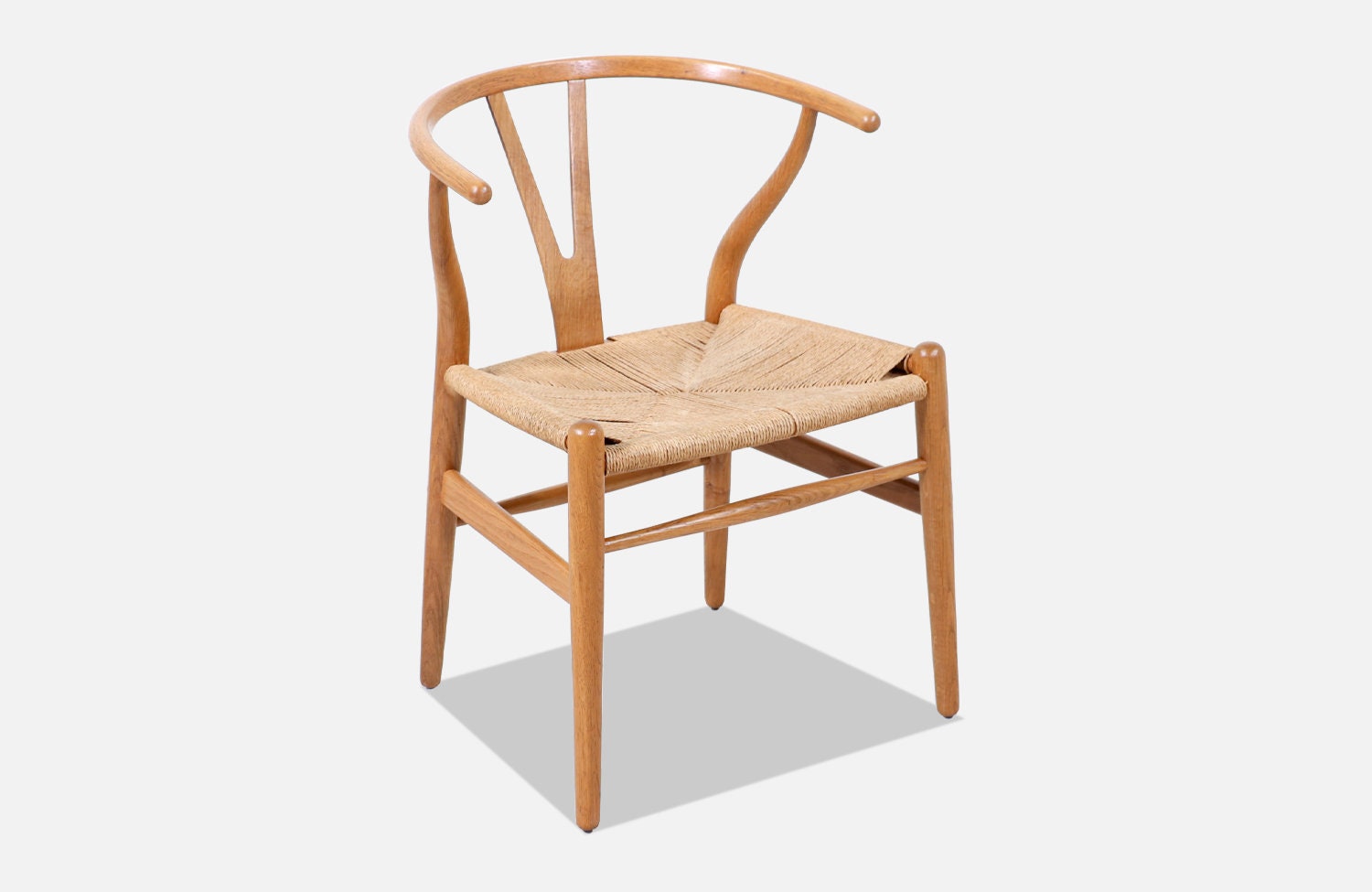 Iconic Hans J. Wegner “wishbone” Oak Arm Chair for Carl Hansen